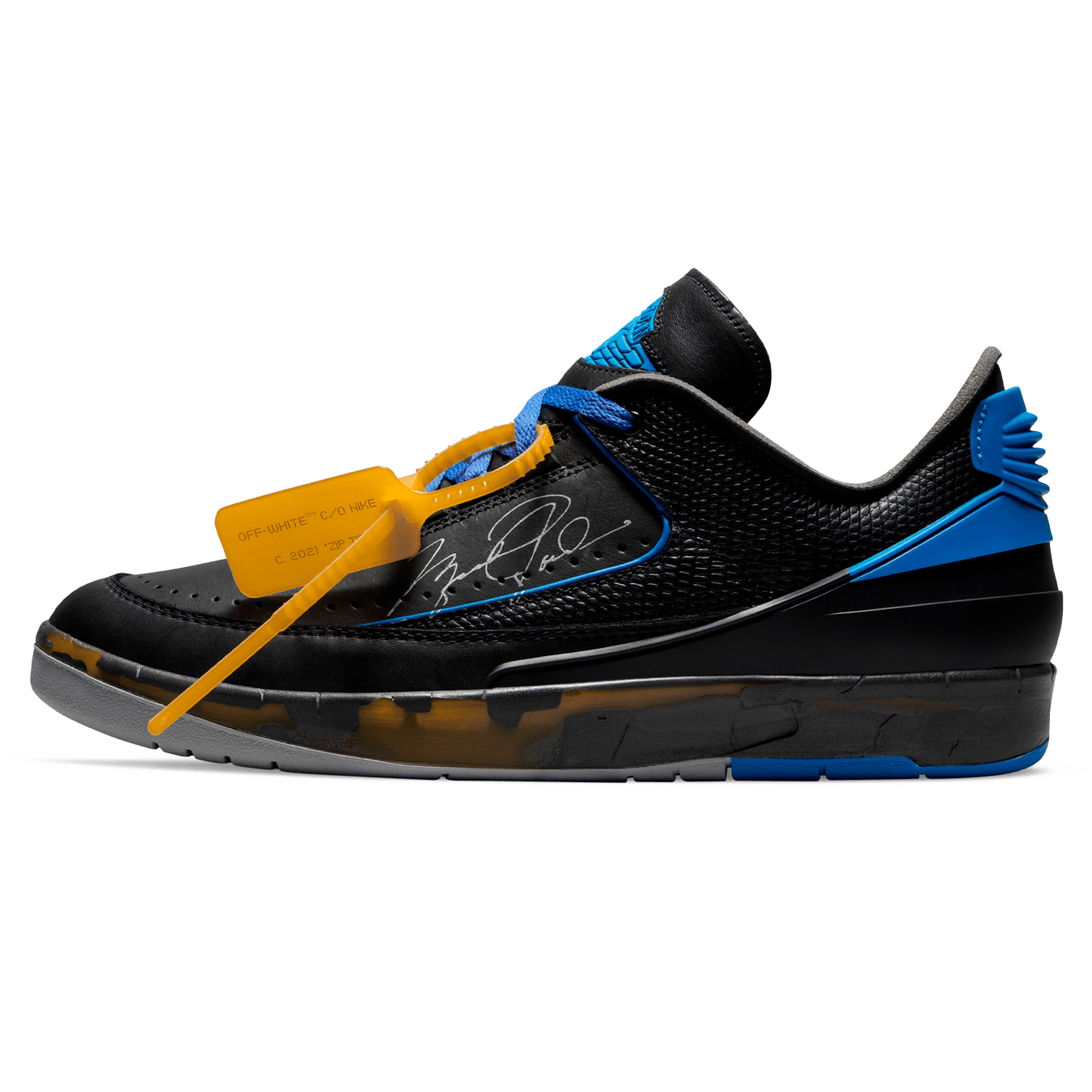 Off-White x Air Jordan 2 Retro Low SP 'Black Varsity Royal'