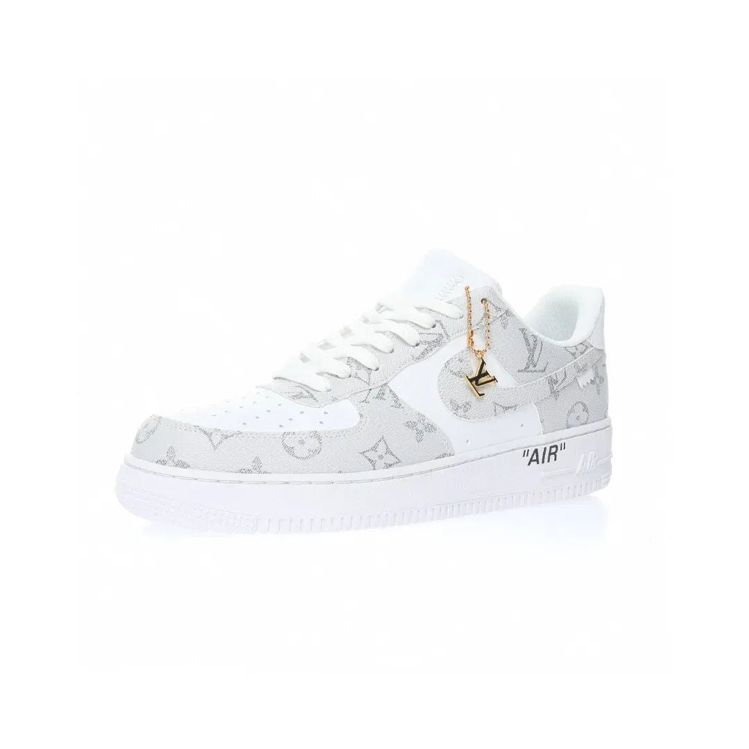 【Not Released in Europe/America】Extremely Hard to Obtain LOUIS VUITTON X NIKE AIR FORCE 1 White Grey【Cash on Delivery】