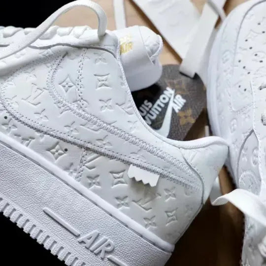 Limited to 100 Pairs! To Celebrate the 40th Anniversary of Nike Air Force 1, the 2024 Fall/Winter New Release “Louis Vuitton (Louis Vuitton) X Nike Air Force 1 White” will be released! Likely to Sell Out Fast!