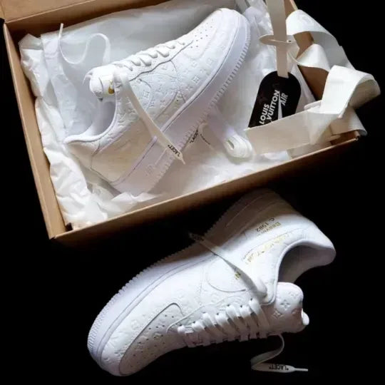 Limited to 100 Pairs! To Celebrate the 40th Anniversary of Nike Air Force 1, the 2024 Fall/Winter New Release “Louis Vuitton (Louis Vuitton) X Nike Air Force 1 White” will be released! Likely to Sell Out Fast!