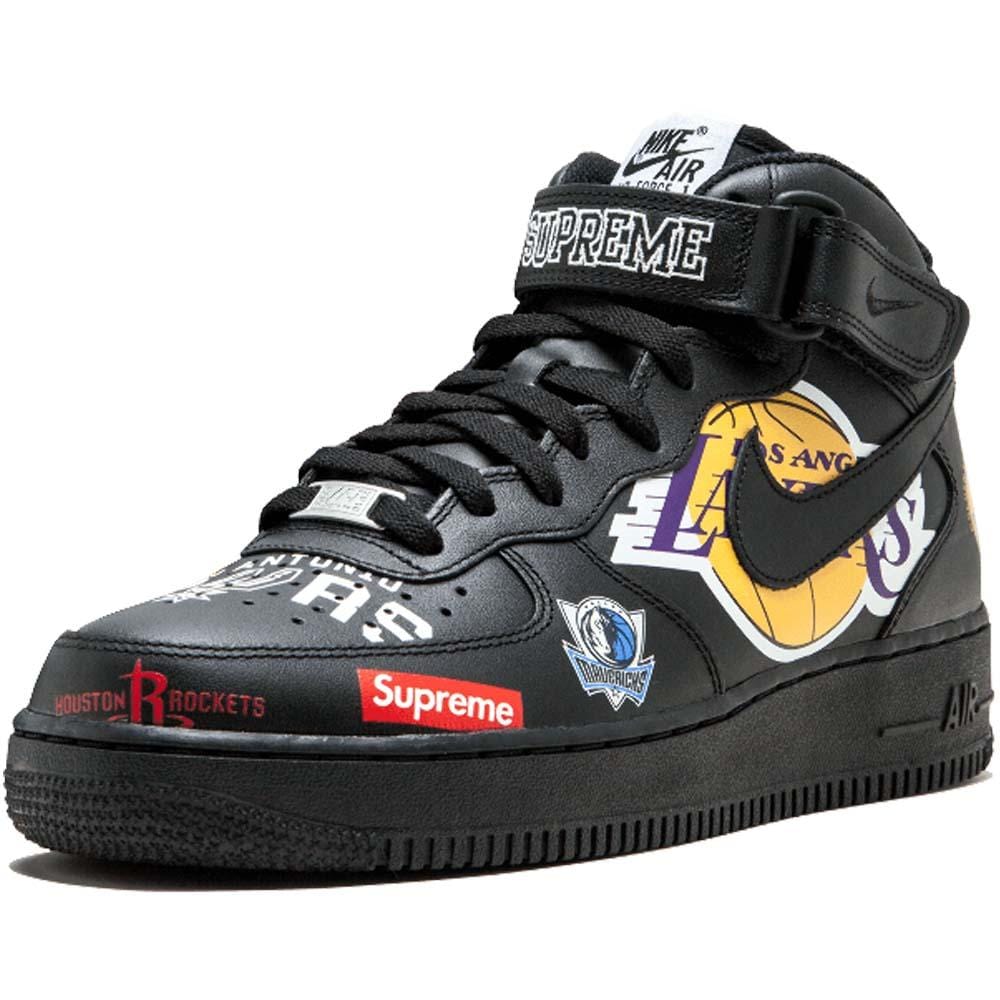 Supreme x NBA x Air Force 1 Mid 07 'Black'
