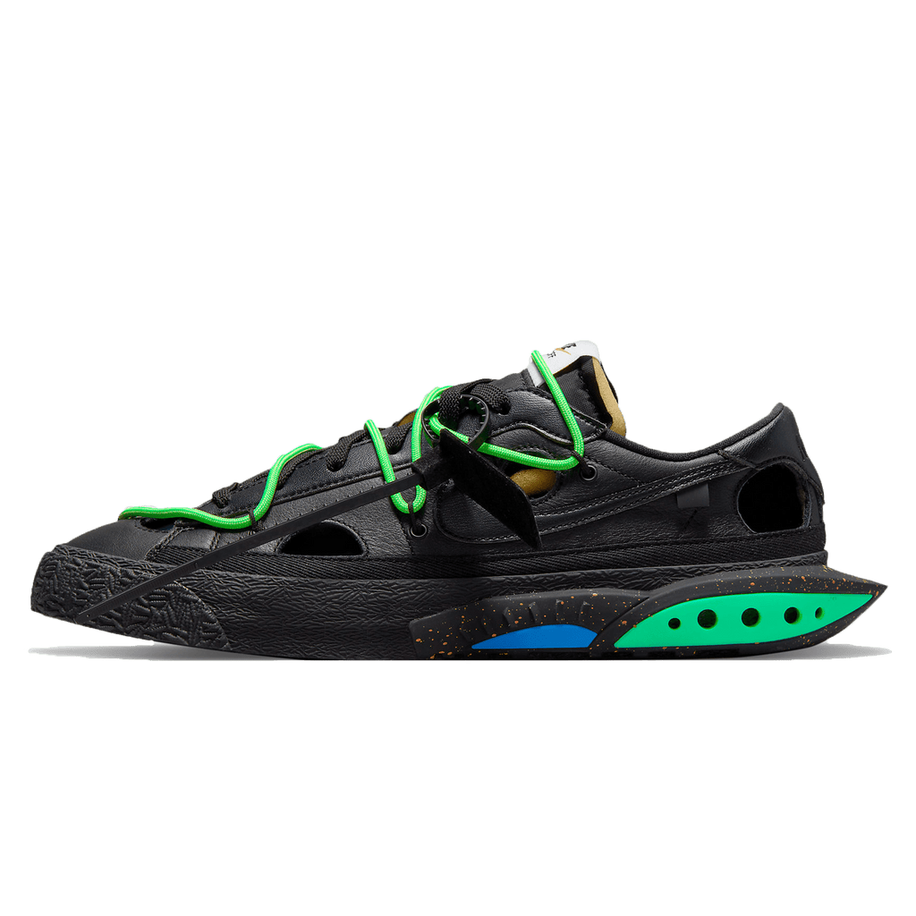 Off-White x Nike Blazer Low 'Black Electro Green'