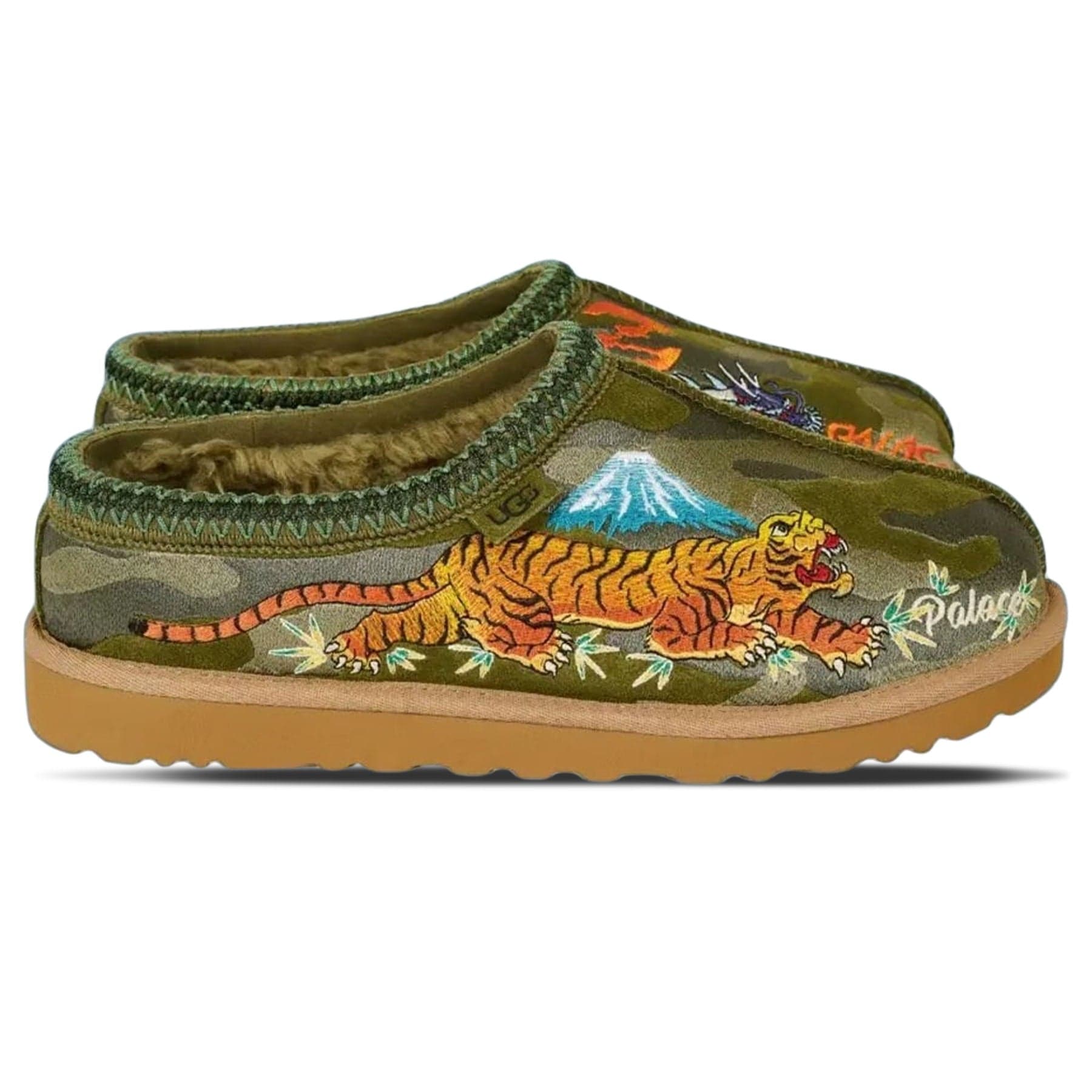 Palace x UGG Tasman Slipper 'Burnt Olive Camo'