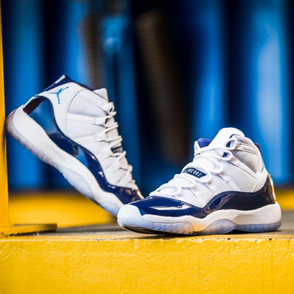 Air Jordan 11 Retro GS White-Midnight Navy  Win like 82