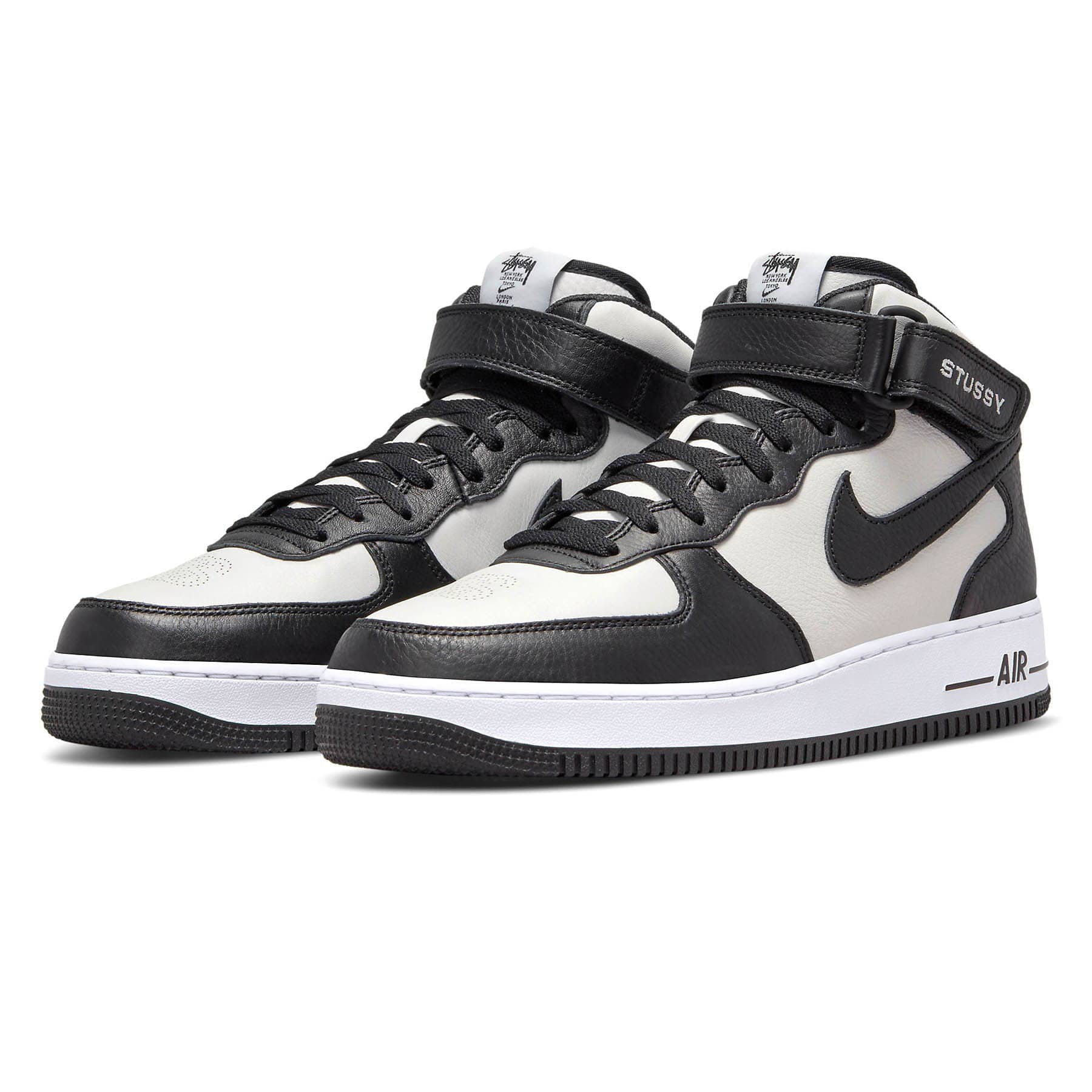 Stussy x Nike Air Force 1 Mid 'Black White'